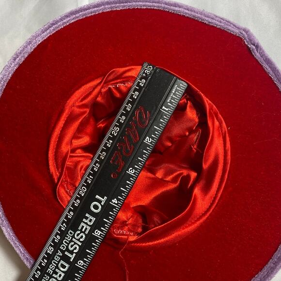 Red Hat Society Purple Rose bow Trim Doll Plush Small Decoration Toy Accessory - Picture 9 of 12